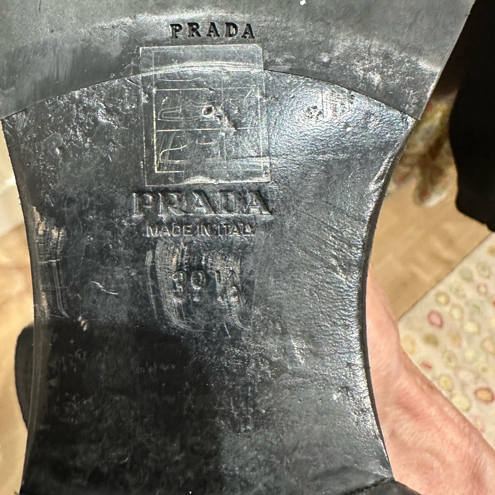 Prada lace up booty with side zip 9 1/2 - Picture 4 of 4